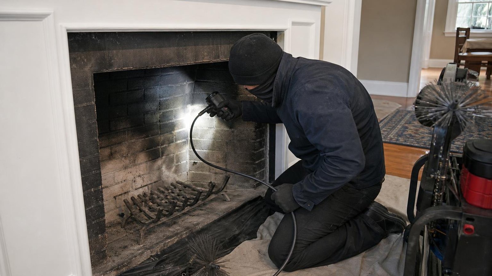 Practical chimney sweep & inspection in Waltham